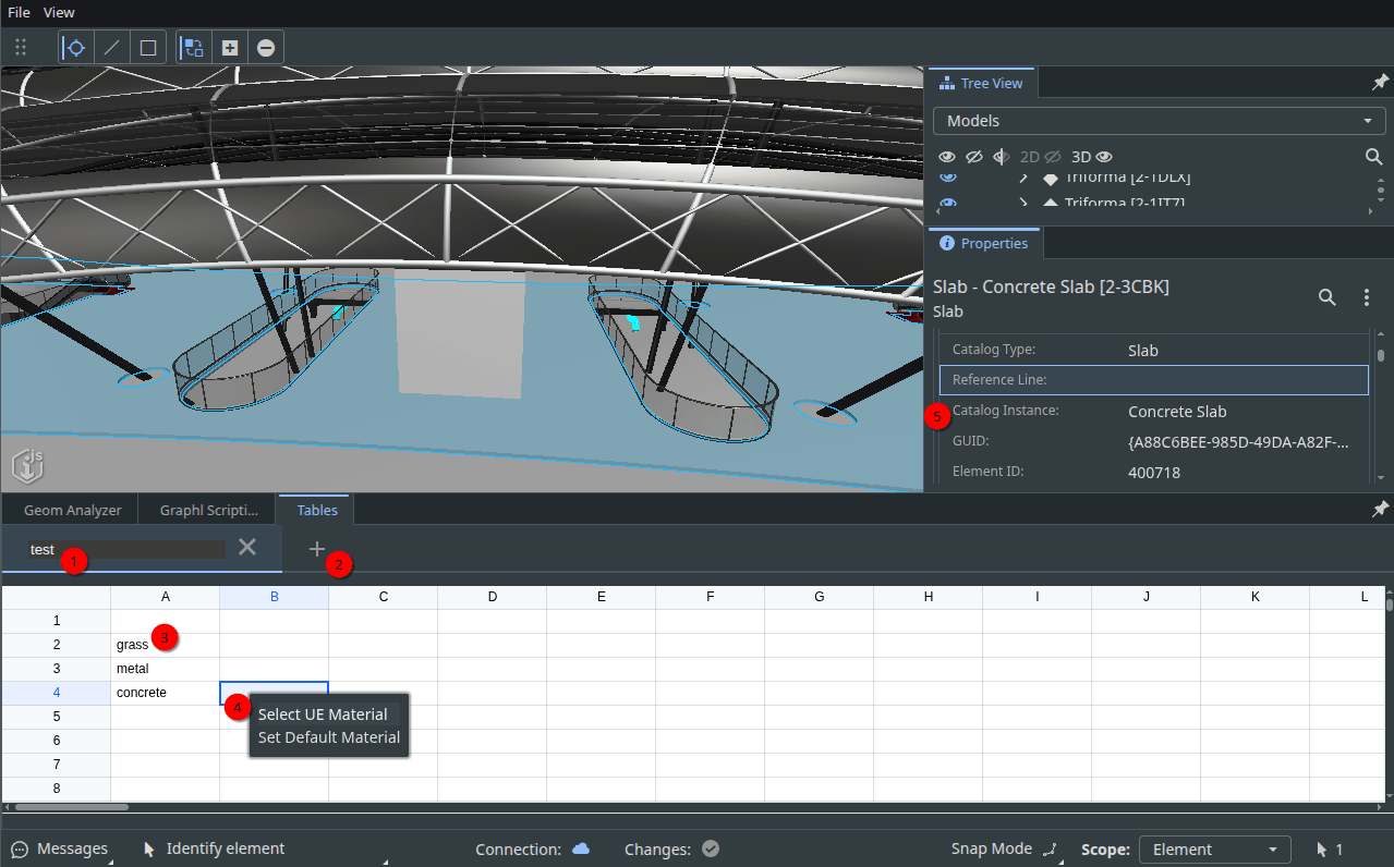 The table manager widget in Twin Sync Studio